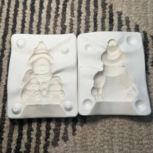 Vtg Donas Ceramic Mold Lot Snowman Birds Cherub Ornament Plaster Slip Cast Craft